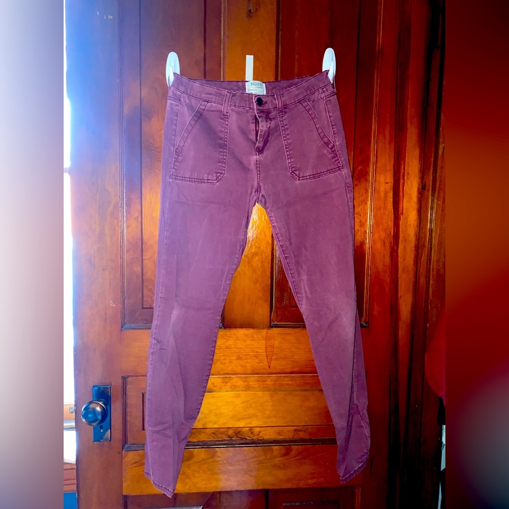 Maroon Low Rise Jeans